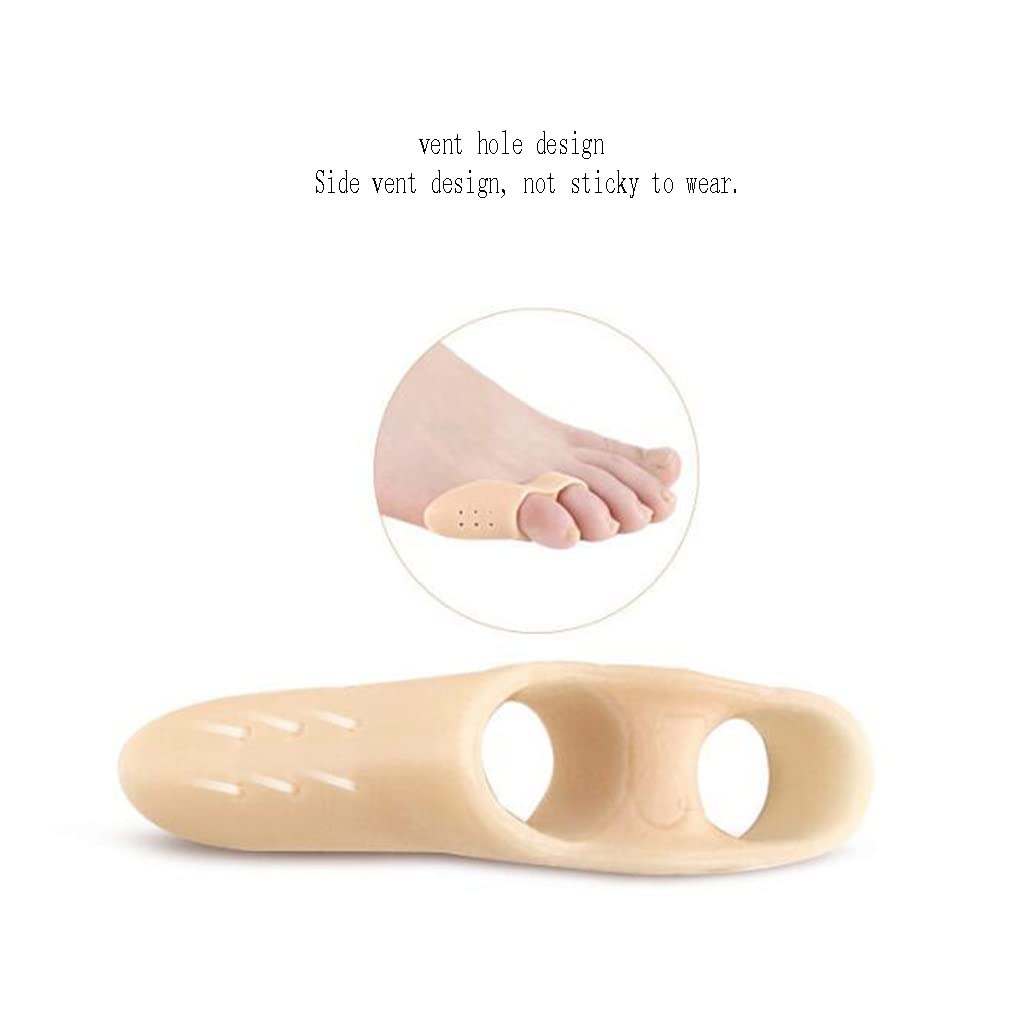 Separadores de Dedos, Separador pequeño de Doble Orificio, Corrección de Anillo para peinar los Dedos de los pies Protectores de Gel Dedos superpuestos, Separadores rizados Fricción