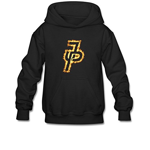 Aliensee Youth Fire Jake Paul JP Hoodie Sweatshirt Suitable for 10-15yr Old S Black