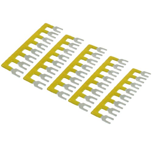 Terminal Stripe tipo horquilla 8 posiciones amarillo x5 miniatura 1