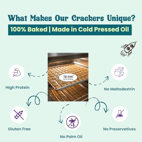 Image of NIHKAN Baked Protein Crackers Combo - Moringa, Beetroot, Sesame & Chorafali | Gluten Free Healthy Snack | 100% Baked, No Palm Oil, No Preservatives, Fibre Rich & All Natural (Combo of 4, Moringa, Sesame, Beetroot & Chorafali)