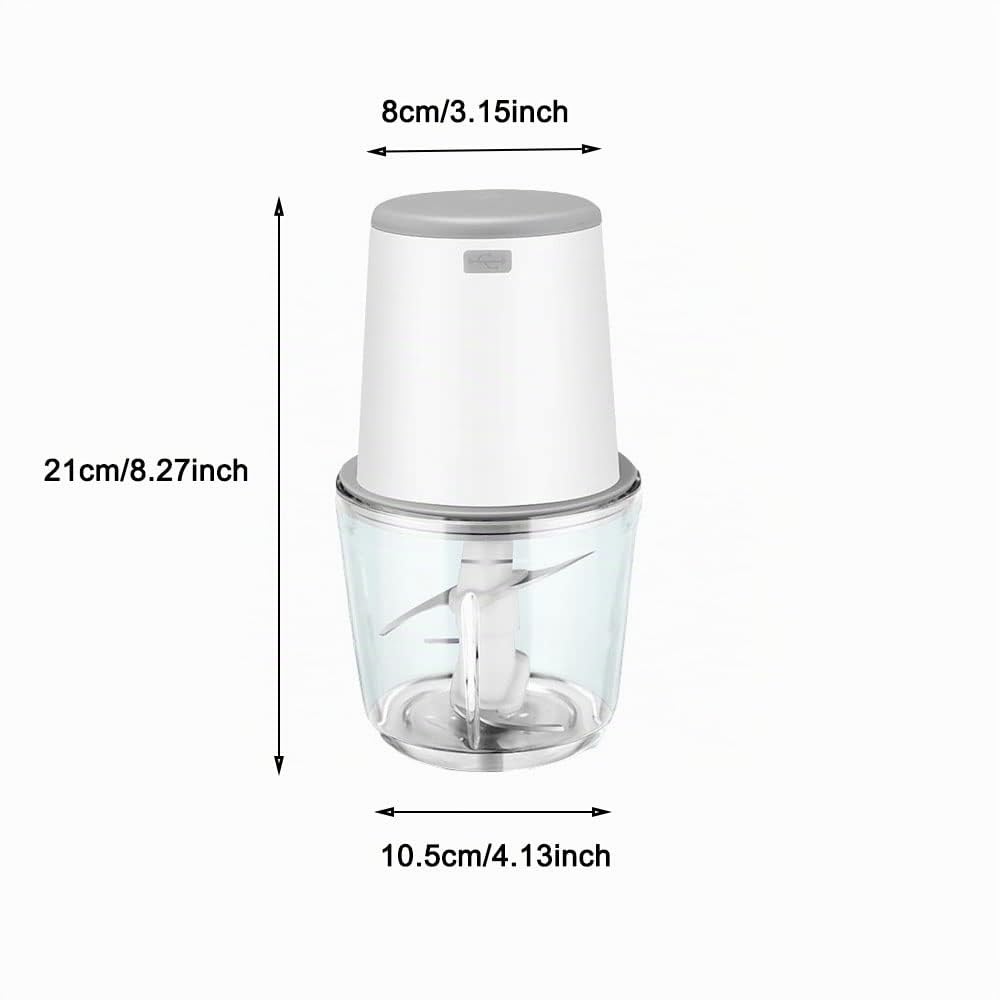 Robot da cucina, tritatutto per verdure, tritacarne elettrico, 600 ml, USB, ricaricabile, rimovibile, per carne, verdura, frutta, alimenti per bambini