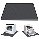 Tapete de silicona para drenaje de lavavajillas con borde elevado de 23.6 x 19.7 pulgadas, pequeño electrodoméstico