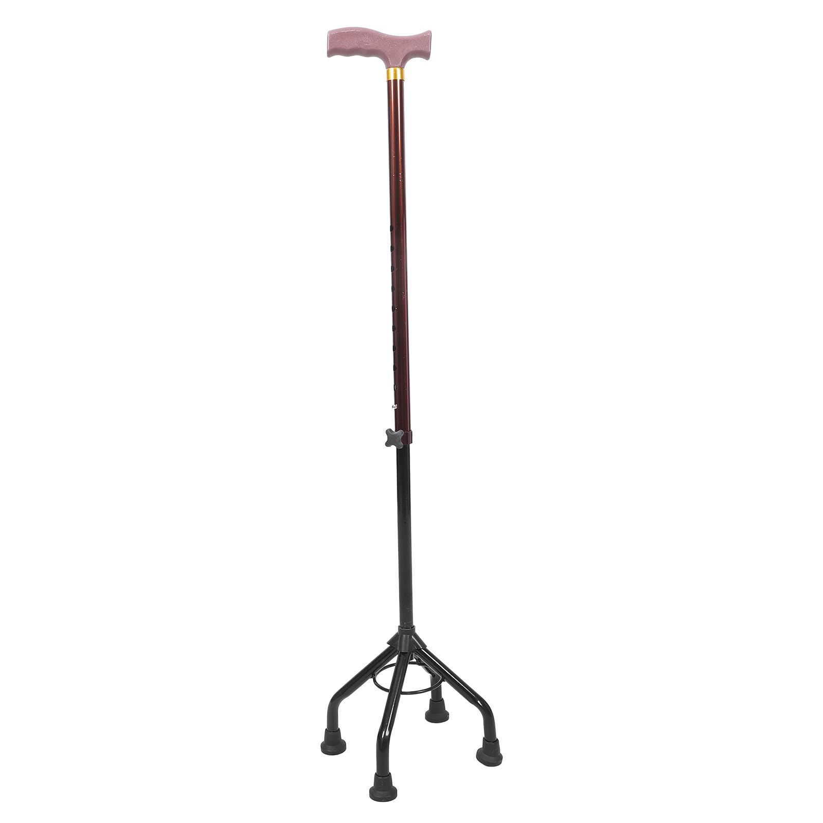Anneome Bastone da Passeggio Regolabile in Alluminio 4 Punte Antiscivolo Bastone da Trekking Leggero e Staccabile Ausilio per Anziani per Escursionismo e Passeggiate All’Aperto