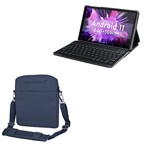 BoxWave Case Compatible with MEBERRY Android 11 Tablet M7 (10.1 in) - Encompass Urban Bag, Over Shoulder Messenger Straps Handle Bag Pockets - Navy