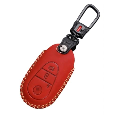 ベンツ用 W206 S206 Sクラス 新型 現行 W223 S400d s500 AMGなどに対応 スマート キーケース キーカバー スマートリモコンキーケース キーホルダー キーチェーン (レッド)
