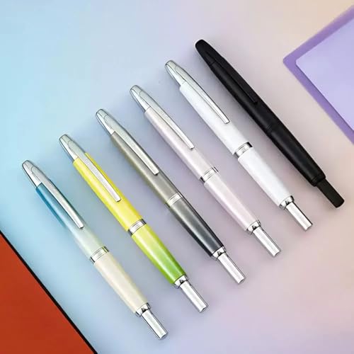 Stylo-plume anti-fuite rétractable en métal pointe F pour cours