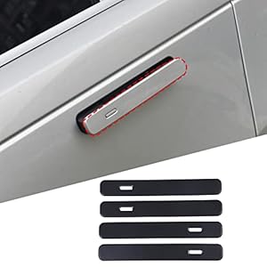HAPPYHORSE 4pcs Matte Black ABS Chrome for Land Rover Range Rover VELAR 2017 2018 Car Exterior Door Handle Trims Accessories
