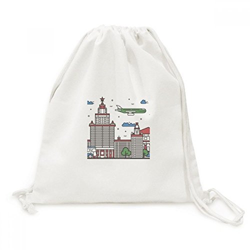 Sac à dos toile motif Russie solide pour éviter les sacs plastique