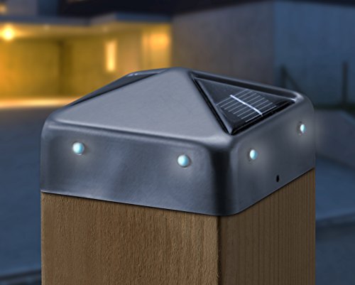 Preisvergleich Produktbild Hapro LED-Edelstahl Pfostenabdeckungen 2er Set 71x71mm