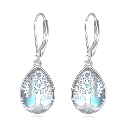 Arbre de vie boucles d'oreilles en argent - Cadeau idéal femme et fille