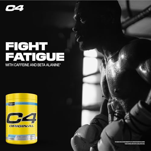 Image of C4 Original Pre Workout - Pre-Workout for Endurance, Focus & Performance with 200mg Caffeine, Beta-Alanine, Creatine Nitrate, L-Arginine & PeptiPump - Sugar Free, 50 Servings, ICY Blue Razz
