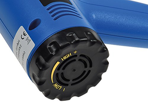 ChiliTec Heteluchtblazer 300 tot 1800 watt luchthoeveelheid en temperatuur regelbaar 50-550 °C, 2 opzetstukken/sproeiers voor het bewerken van kunststoffen, folies, stickers - Afbeelding 5