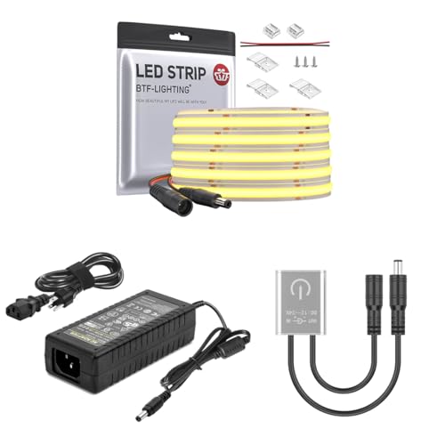 Tira LED COB 9W/m 5m Luz Cálida 3000K BTF-LIGHTING miniatura 1