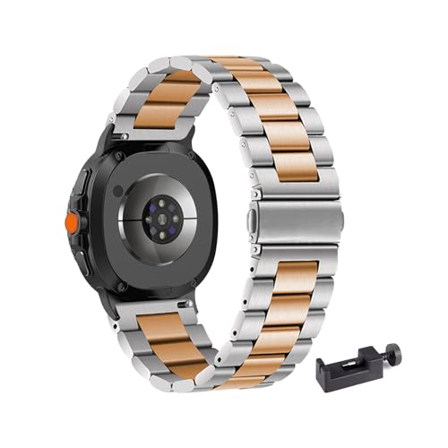 金属 スマートウォッチバンド 対応 Samsung Galaxy Watch 8 44MM 交換ベルト調整可能 男女兼用 マグネットクラスプ 鋼 留め金 メッシュ 軽量 通気性 ストラップコンパチブル 換えバンド Galaxy Watch 8 40MM 交