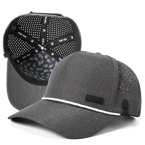Image of TOP-EX Performance Baseball Hat for Men Water Resistant Golf Cap Running Cooling Snapback Laser Perforated