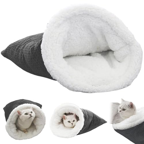 Sac de couchage pour chat lavable contre le froid lit d'hiver doux