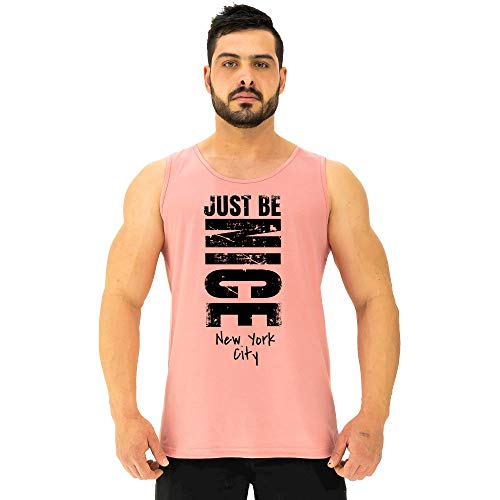 Regata Clássica Masculina MXD Conceito Just Be Nice (Rosa Bebê, M)
