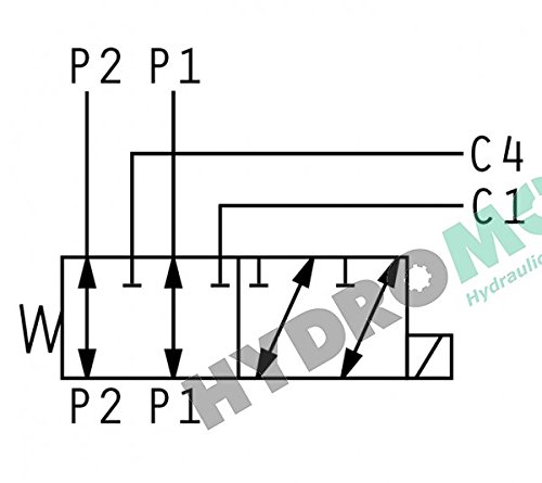 'Válvula magnética, de/vías Válvula de conmutación (Solenoid Valve), 6/de 2 Vías (6/de 2 Way), 1/2, Max. 210 bar/90 L/min, hidráulico