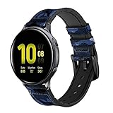  Innovedesire Navy Blue Camo Camouflage Correa de Reloj Inteligente de Cuero y Silicona para Samsung Galaxy Watch Watch3, Gear S3 Models Gear S3 Frontier Gear S3 Classic Tamaño (22mm)