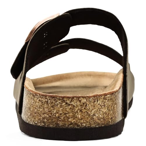 Image of Torotto Kids Sandals Boys Girls Slide Summer Non-slip Cork Glitter Toddler Slippers with Adjustable Straps for Indoor & Outdoor