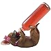 Pretty in Pink Girl Chihuahua Wine Bottle Holder Sculpture in Dog Statues and Figurines As Decorative Bar Tabletop Wine Racks & Stands or Southwestern Kitchen Decor Gifts for Women