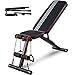 Aebow Hantelbank, verstellbar, faltbar, für Zuhause, Fitnessstudio, Workout, Hantelbänke, Fitness-Set, flache Neigung, für Hebeübungen, Ganzkörper-Krafttraining, 2. Generation