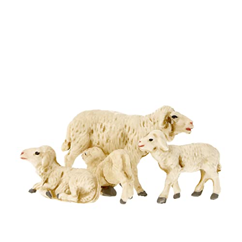Marolin Mutterschaf mit 3 Lämmern, zu 9cm Fig. (Kunststoff)