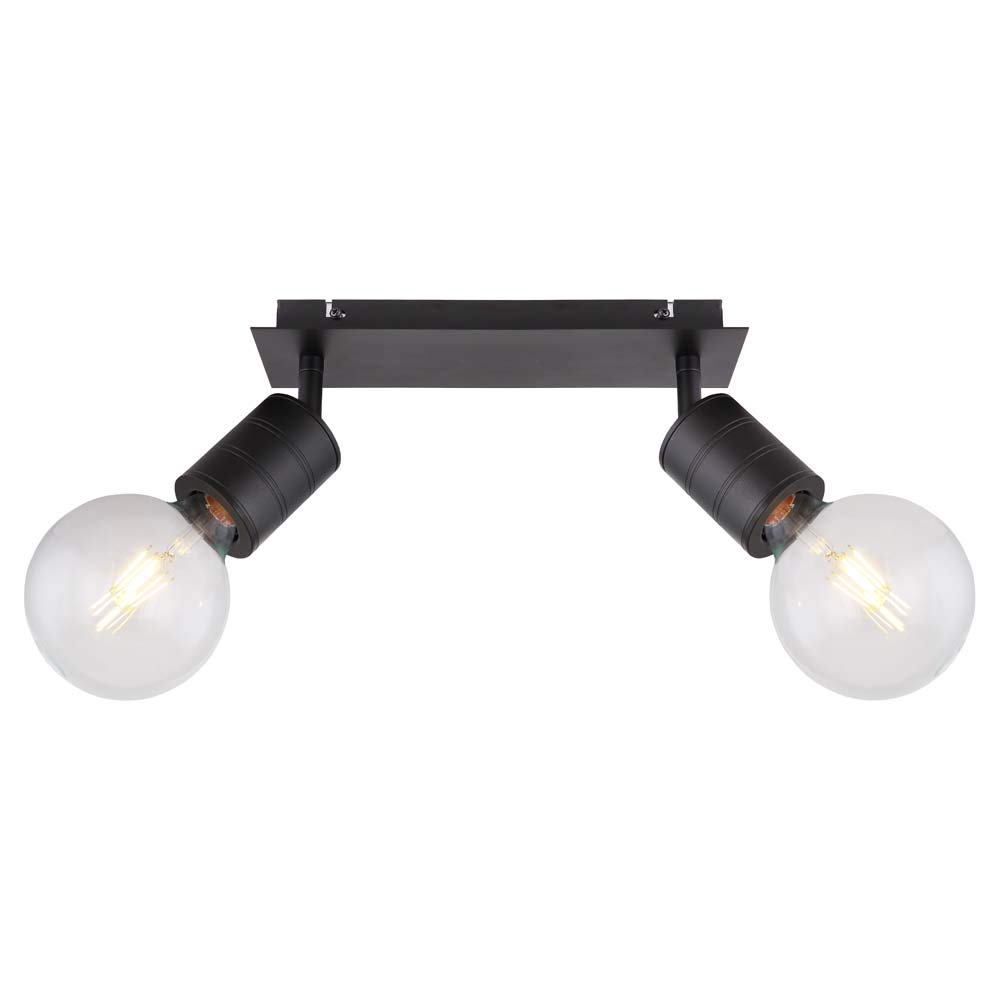 Lampada da soffitto con faretti mobili, in alluminio, colore: nero, per camera da letto, ufficio
