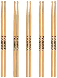 Kit 5 Pares De Baqueta Para Bateria Ponta de Madeira Vanguarda By Spanking
