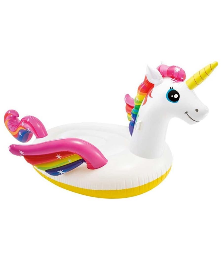 Trade Shop - Unicorno Gonfiabile Gigante Isola Materassino Mare Piscina 287 X 193 X 165 Cm