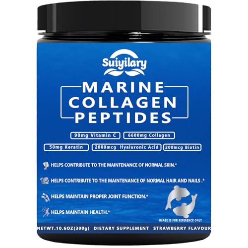 Collagen Peptides Powder for Women, Multi Marine Hydrolyzed for Healthy Hair, Skin, Nails with...