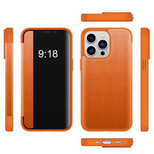 Étui rabat magnétique iPhone 15 Pro Max vert anti rayure - 4