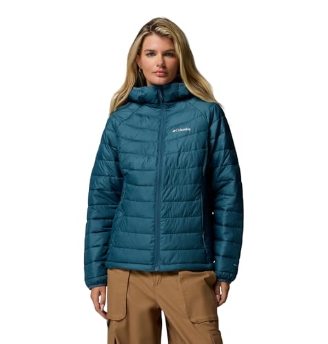 Columbia Womens Powder Lite II Hooded Jacket, Everblue, X-Small