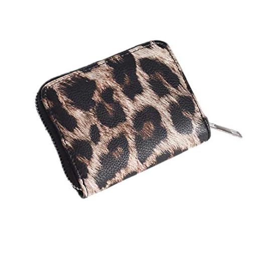 Portafoglio Leopardo in Cuoio Piccolo