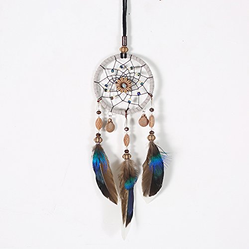 MORESAVE Mini Coche Atrapasueños Pluma Hecha a Mano Dream Catcher Colgante de Pared Ornamento decoración del hogar Cover