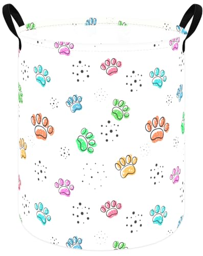 Image of MAIZMZ Kids Hamper Storage Bins Organizer Toy Box Laundry Basket Large Canvas Collapsible Chest for Home /Dorm /Kitchen /Pet /Office /Closet /Shelf /Gift Baskets