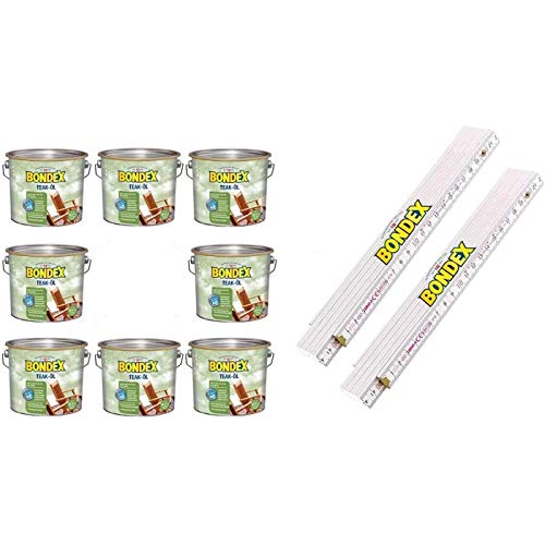 Bondex BigPack XXL 330059 - Aceite de teca (2,50 L, incluye 2 metros plegables)