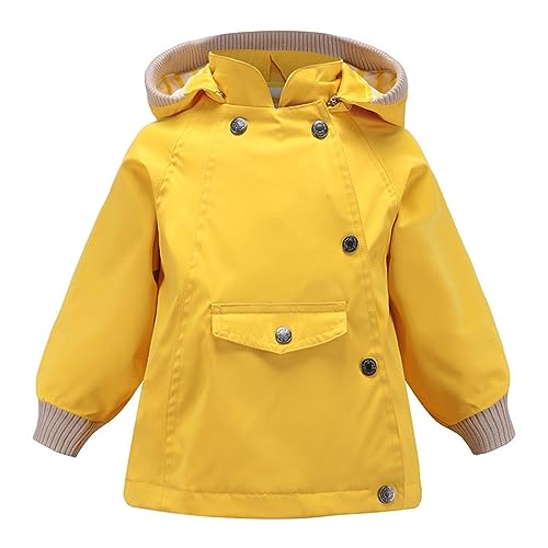 Kids Boys Girls Outerwear Padded Windbreaker Jacket Fashion Prints Hoodie for Fall Winter