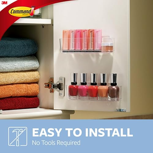 Image of Command Clear Medium Caddy with Clear Strips, 1 Caddy, 4 Strips