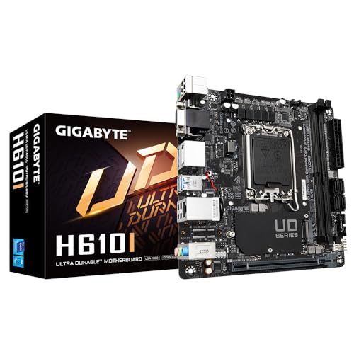 GIGABYTE H610I Carte mère Prend en charge les processeurs Intel Core 14e génération VRM numérique hybride 4+1+1 jusqu'à 5600MHz DDR5 1xPCIe 3.0 .2 LAN GbE USB 3.2 Gen 1 Neuf - vue 5