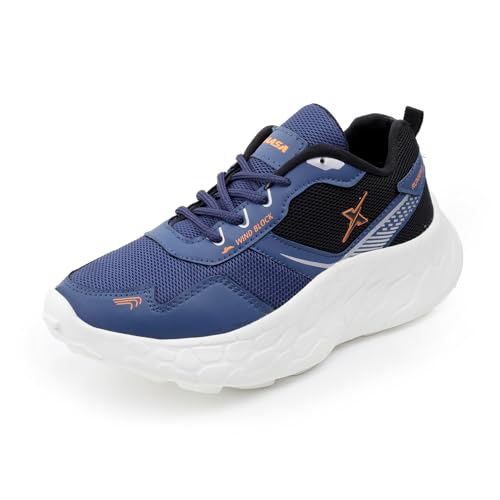 Image of Kraasa PowerGlide X1 Sports Shoes for Men | Stylish Casual Sneakers for Men | Lace up Lightweight Shoes for Runnigng, Walking, Gym, Trekking, Hiking & Party Shoes