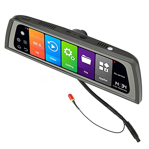Câmera de Espelho Retrovisor para Dash Cam Streaming Media DVR Screen para V900 Recorder Vehicle par