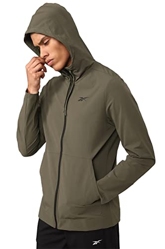 Image of Reebok Men's Polyester Solid Classic Standard Length Regular Jacket