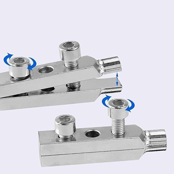 Veemok Faucet Angle Valve Broken Wire Extractor Adjustable Broken Valve Extractor Universal Screw Extractor Tool Broken Bolt Remover for 1/2 in and 3/4 in Stripped Thread, Stainless Steel Made 1