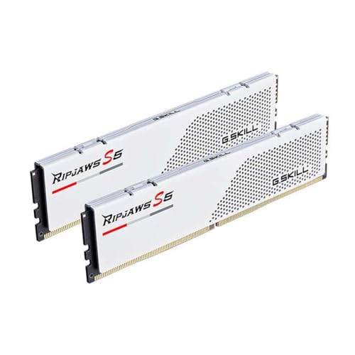 Image of G.Skill Ripjaws S5 (Intel XMP) 32GB (2 x 16GB) DDR5 6000 CL32-38-38-96 1.35V Dual Channel Desktop Memory /RAM - F5-6000J3238F16GX2-RS5W (White)