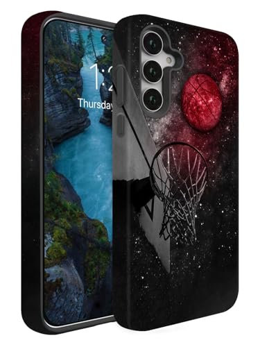 WQIOICNXK Compatible for Samsung Galaxy A16 5G Case,Individualized and Distinctive Double Layer Protection Shockproof Phone Cover for Women Men Girl Boy,Basketball Stars