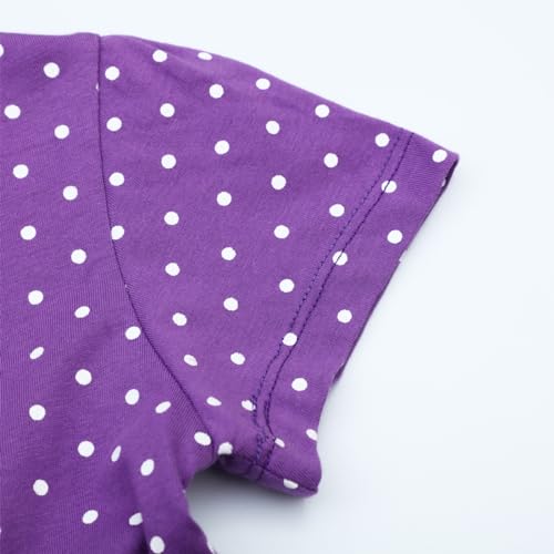 Toddler Girls Cotton Summer Embroidery Applique Short Sleeve Dresses 2-7 Years4