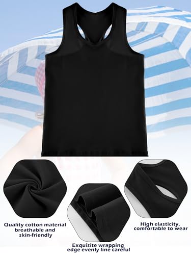 Image of Geyoga 6 Pieces Girls Dance Tank Top Sleeveless Cami Racerback Crop Camisole Outfit for Ballet Athletic