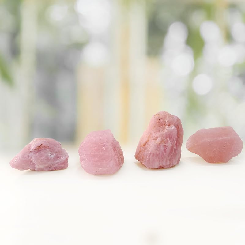Image of Rose Quartz Raw (500 Gm) Healing Gemstone | Crystals For Reiki & Vastu Items |Stone for Emotional Healing & Self Love (3-4 Pcs)
