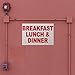Decal Stickers Multiple Sizes Breakfast Lunch & Dinner Red Bar Restaurant Food Industrial Vinyl Safety Sign Label Lifestyle 36x24Inches